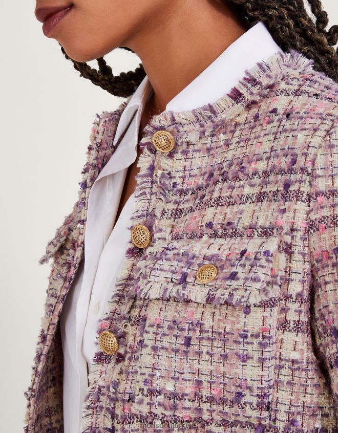 Monsoon kadınlar toni tüvit ceket JH86BT456 Giyim pembe