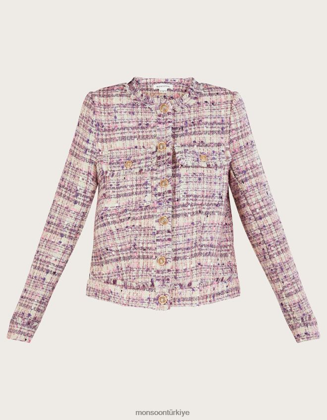Monsoon kadınlar toni tüvit ceket JH86BT456 Giyim pembe