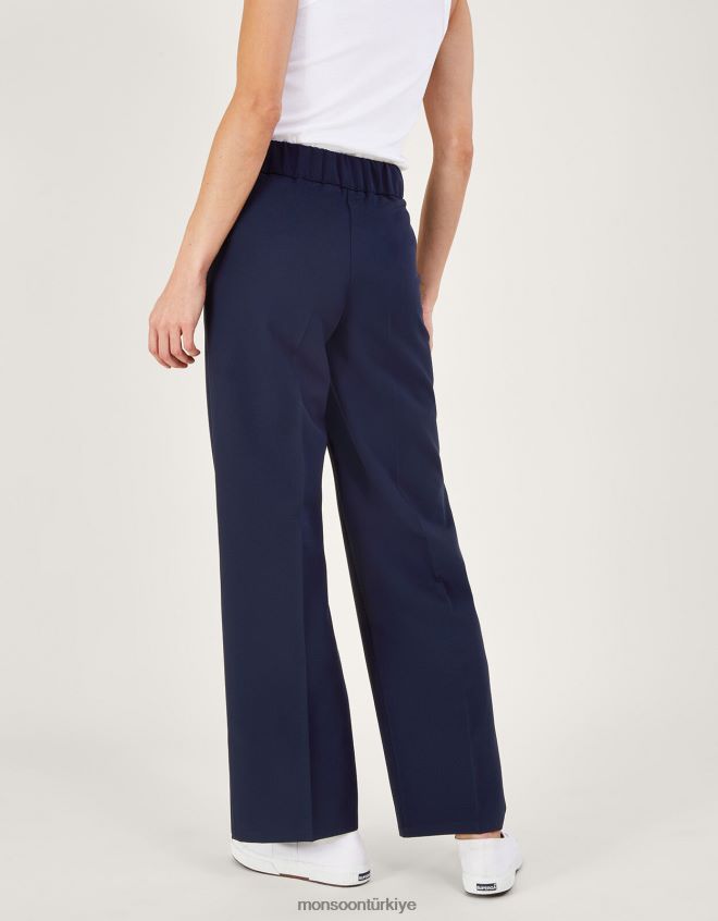 Monsoon kadınlar Bridget askeri detaylı pantolon JH86BT187 Giyim Mavi Donanma)