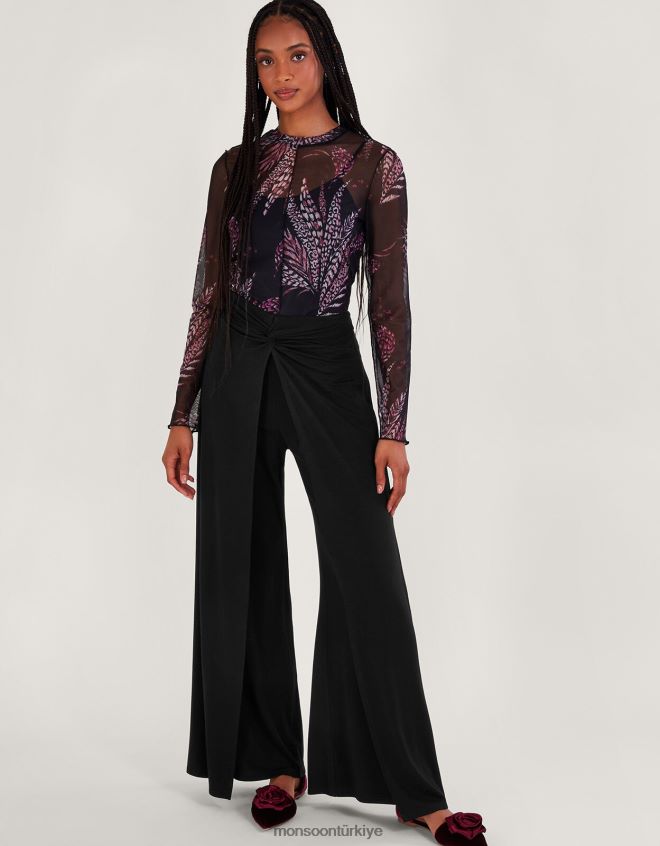 Monsoon kadınlar şal ​​pantolon JH86BT102 Giyim siyah