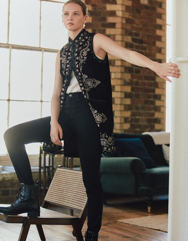 Monsoon kadınlar carla premium skinny jean pantolon JH86BT839 Giyim siyah