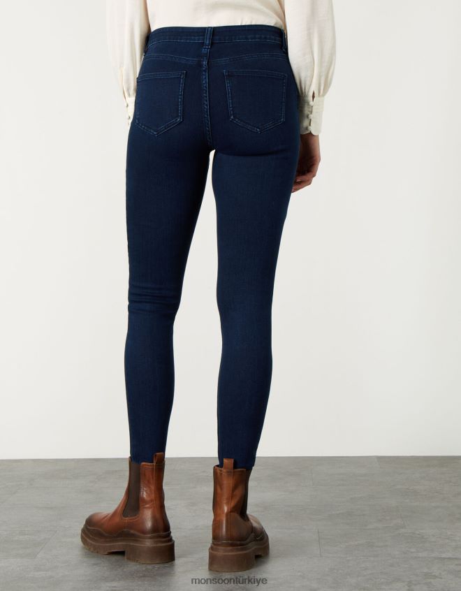 Monsoon kadınlar carla premium skinny jean pantolon JH86BT933 Giyim mavi (çivit mavisi)
