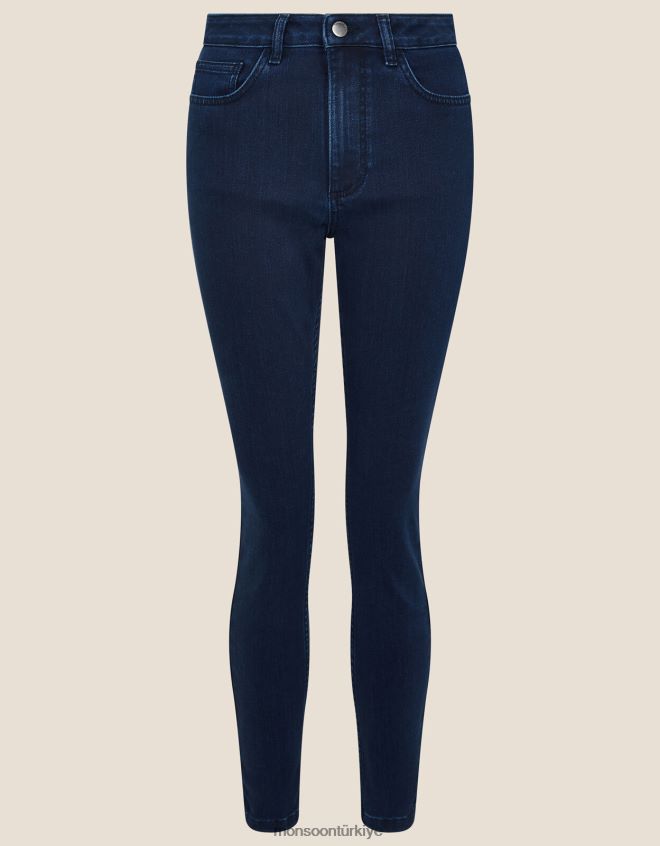 Monsoon kadınlar carla premium skinny jean pantolon JH86BT933 Giyim mavi (çivit mavisi)