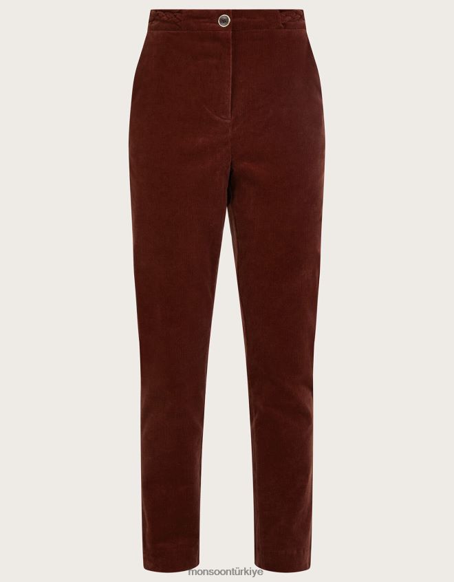 Monsoon kadınlar düz paça fitilli pantolon JH86BT89 Giyim bakır