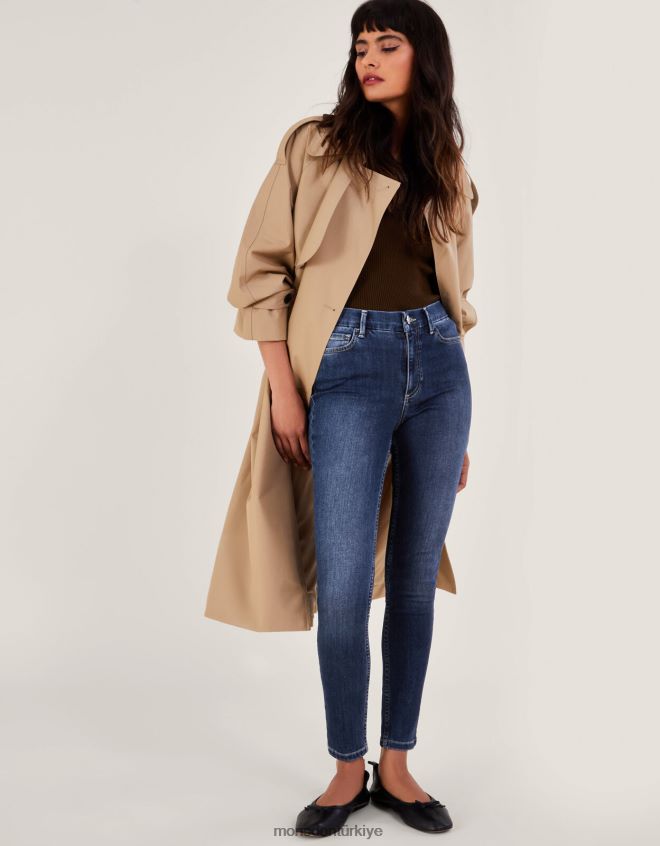 Monsoon kadınlar dar kot pantolon JH86BT194 Giyim mavi (kot mavisi)