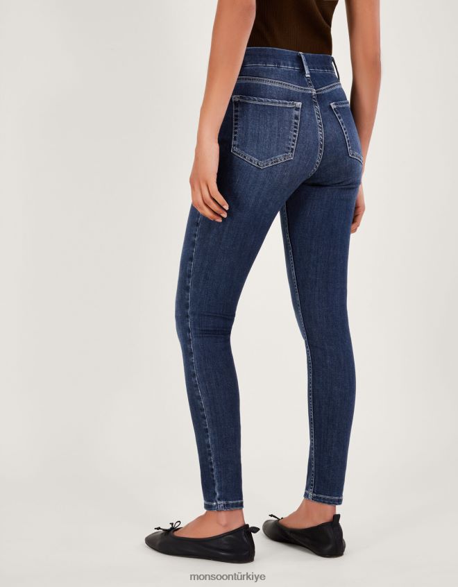 Monsoon kadınlar dar kot pantolon JH86BT194 Giyim mavi (kot mavisi)