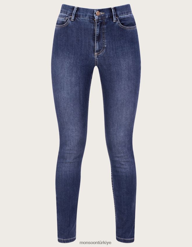 Monsoon kadınlar dar kot pantolon JH86BT194 Giyim mavi (kot mavisi)