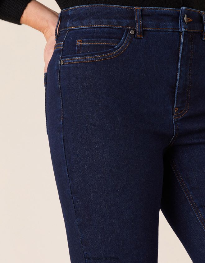 Monsoon kadınlar iris kısa boy skinny jean pantolon JH86BT1097 Giyim mavi (mavi siyah)