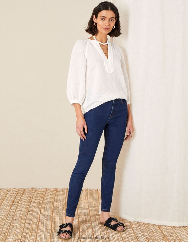Monsoon kadınlar iris normal uzunlukta skinny jean pantolon JH86BT922 Giyim mavi (mavi siyah)