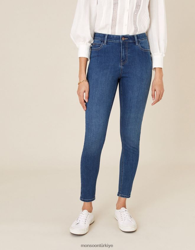Monsoon kadınlar iris normal uzunlukta skinny jean pantolon JH86BT959 Giyim mavi (kot mavisi)