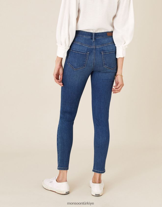 Monsoon kadınlar iris normal uzunlukta skinny jean pantolon JH86BT959 Giyim mavi (kot mavisi)