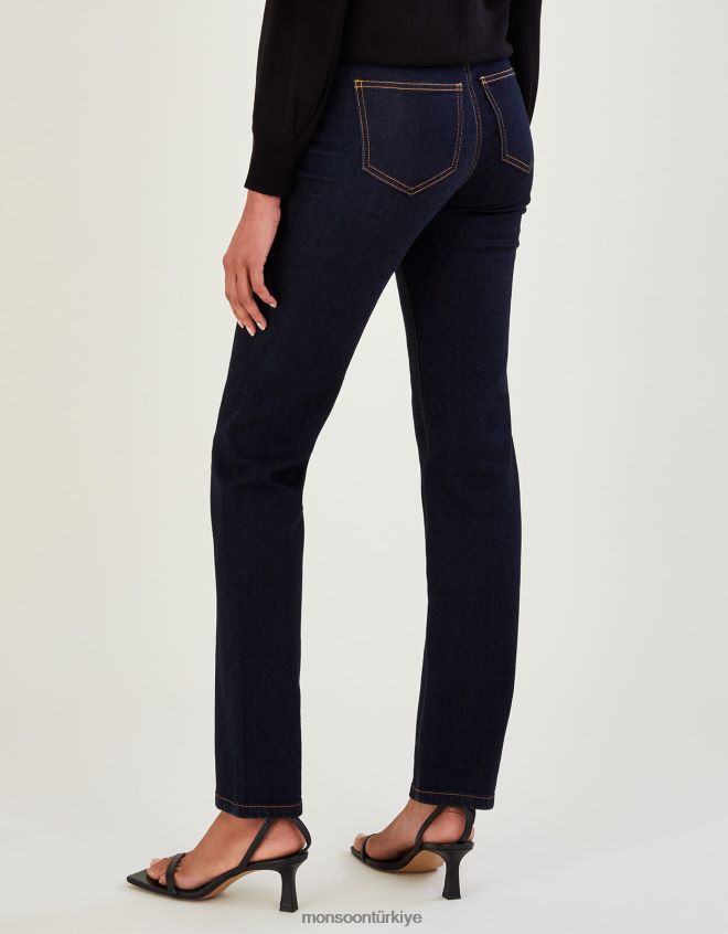 Monsoon kadınlar çizme kesim denim kot pantolon JH86BT495 Giyim mavi (çivit mavisi)
