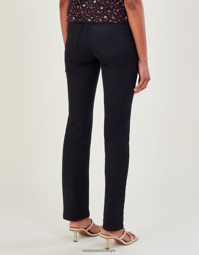 Monsoon kadınlar çizme kesim denim kot pantolon JH86BT912 Giyim siyah