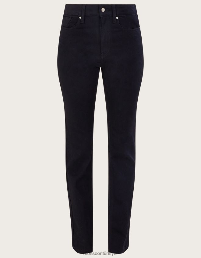 Monsoon kadınlar çizme kesim denim kot pantolon JH86BT912 Giyim siyah