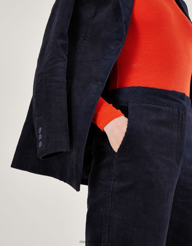 Monsoon kadınlar kordonlu geniş paça takım pantolonu JH86BT98 Giyim mavi (gece yarısı)