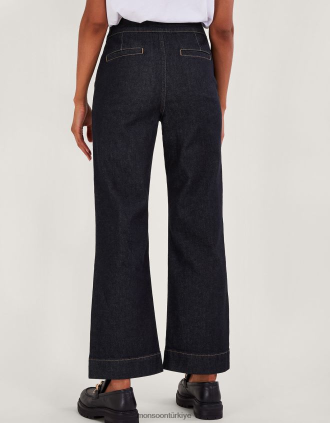 Monsoon kadınlar lara geniş paça jean JH86BT24 Giyim mavi (çivit mavisi)