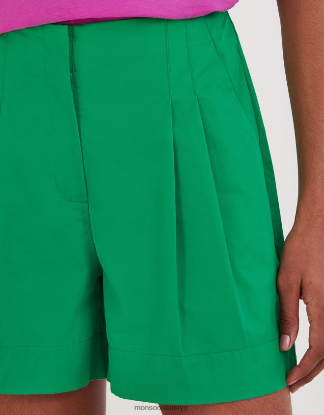 Monsoon kadınlar lilly yapılı şort JH86BT348 Giyim yeşil