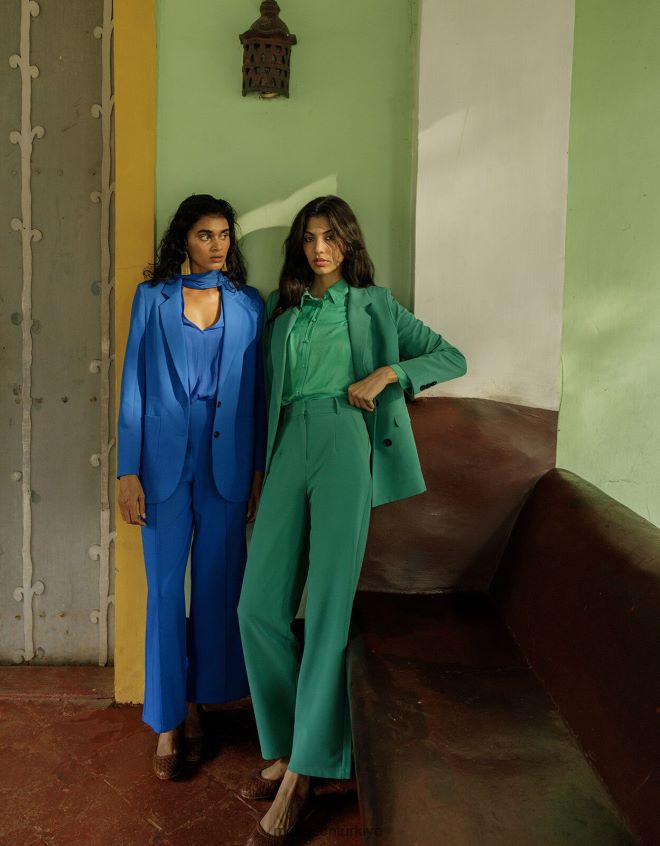 Monsoon kadınlar madelyn pantolon JH86BT1051 Giyim yeşil