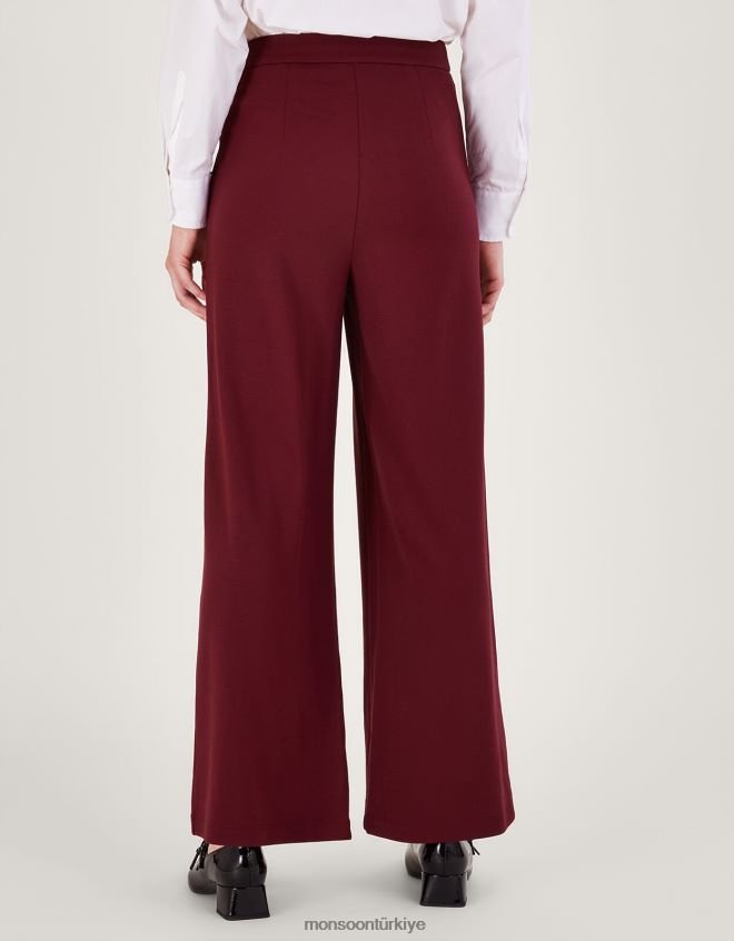 Monsoon kadınlar priya ponte pantolon JH86BT84 Giyim kırmızı (dut)