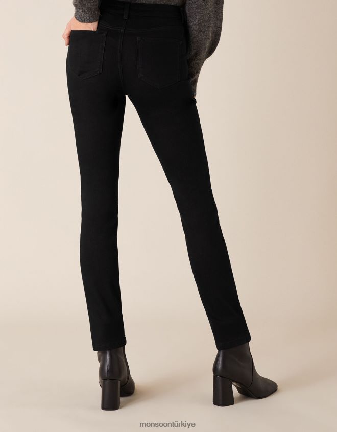 Monsoon kadınlar sürdürülebilir kumaştan azura premium normal kot pantolon JH86BT1148 Giyim siyah