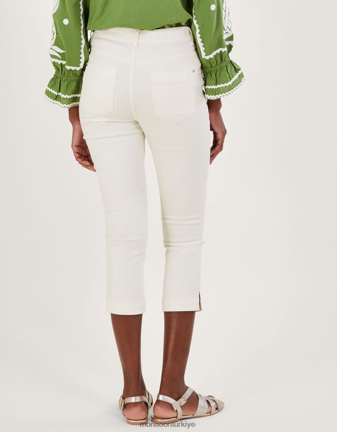 Monsoon kadınlar sürdürülebilir pamuklu idabella dar kesim jean pantolon JH86BT607 Giyim doğal (ekru)