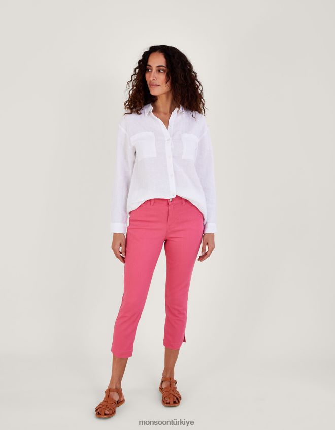 Monsoon kadınlar sürdürülebilir pamuklu idabella dar kesim jean pantolon JH86BT729 Giyim pembe