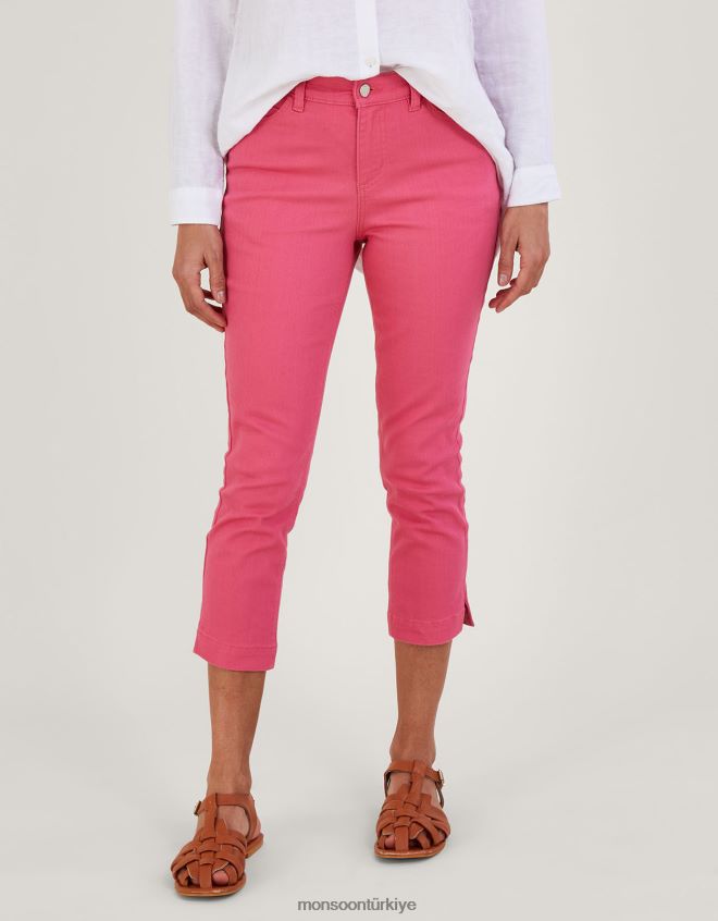 Monsoon kadınlar sürdürülebilir pamuklu idabella dar kesim jean pantolon JH86BT729 Giyim pembe