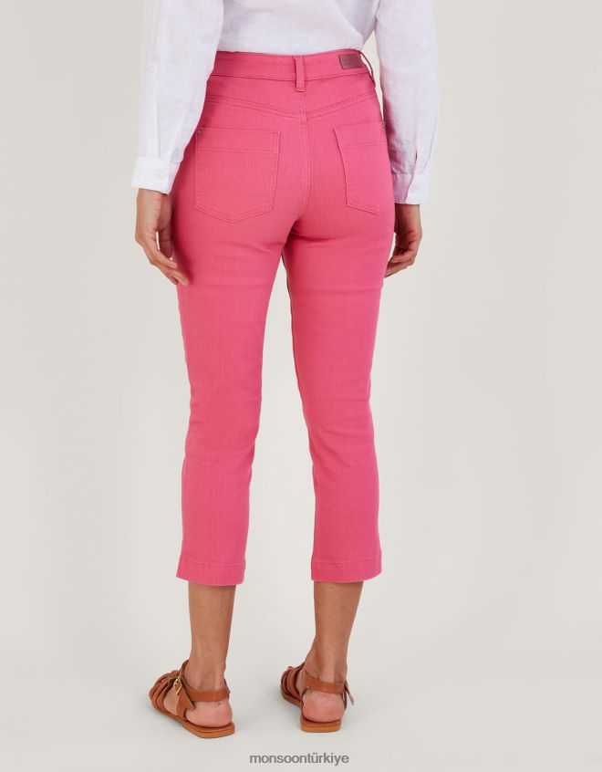 Monsoon kadınlar sürdürülebilir pamuklu idabella dar kesim jean pantolon JH86BT729 Giyim pembe