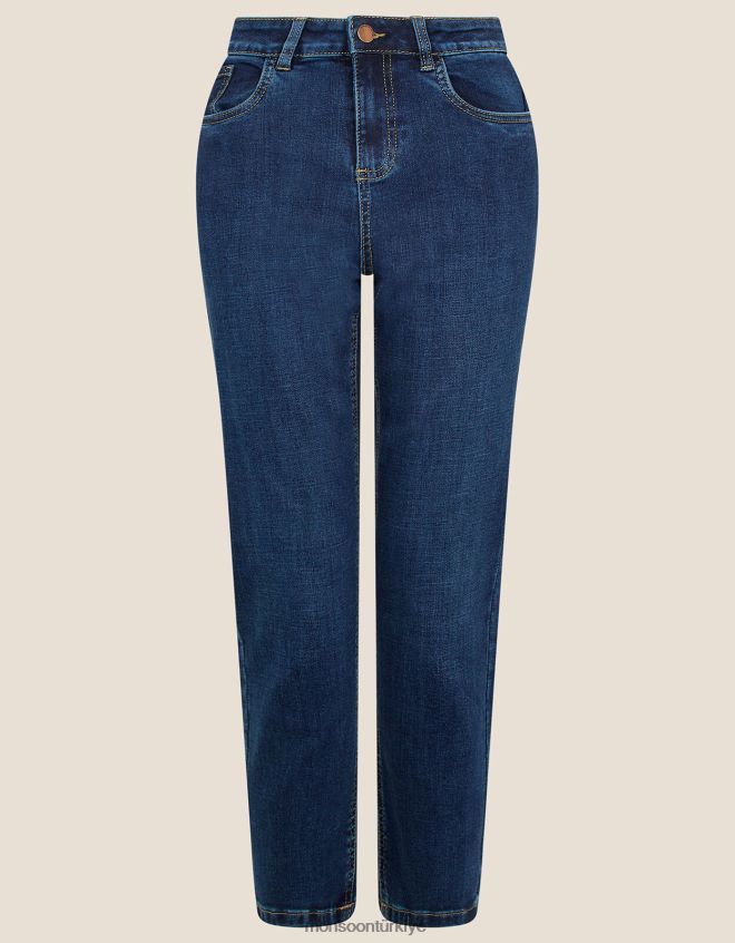 Monsoon kadınlar safaia 7/8 denim jean JH86BT1141 Giyim mavi (çivit mavisi)