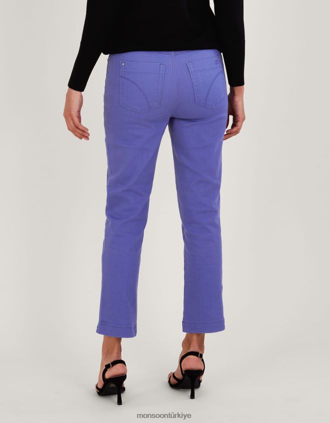 Monsoon kadınlar safaia sürdürülebilir pamuktan kesilmiş skinny jean pantolon JH86BT857 Giyim mavi (kobalt)