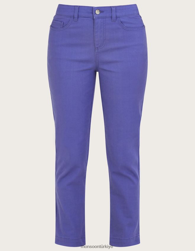 Monsoon kadınlar safaia sürdürülebilir pamuktan kesilmiş skinny jean pantolon JH86BT857 Giyim mavi (kobalt)