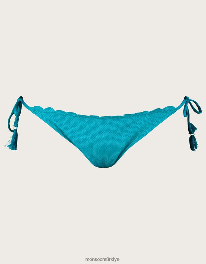 Monsoon kadınlar Geri dönüştürülmüş polyesterden fistolu bikini altı JH86BT366 Giyim mavi (turkuaz)