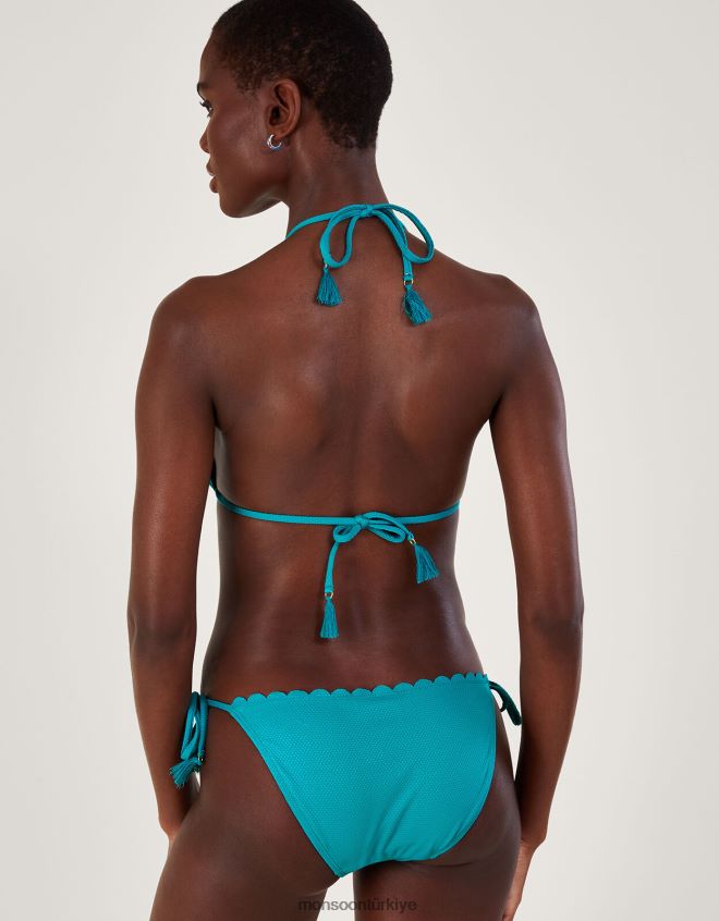 Monsoon kadınlar Geri dönüştürülmüş polyesterden fistolu bikini üstü JH86BT504 Giyim mavi (turkuaz)