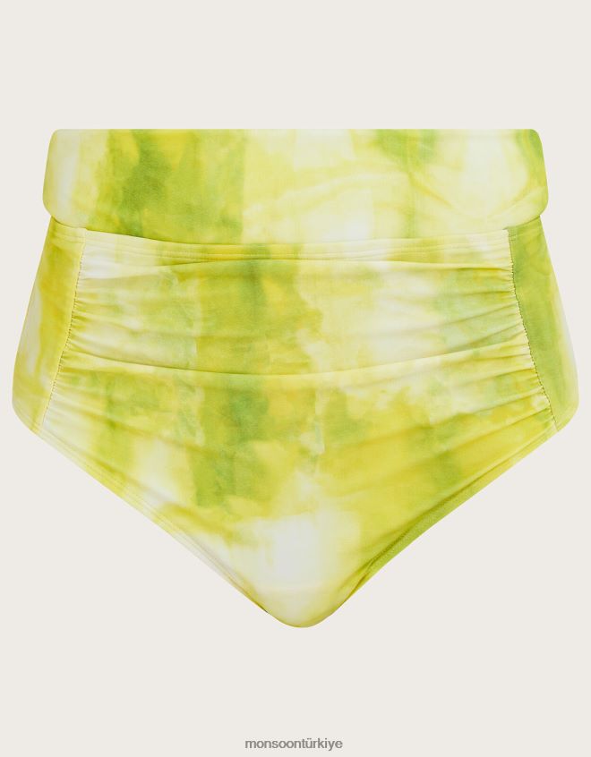 Monsoon kadınlar batik desenli yüksek bel bikini altı JH86BT351 Giyim sarı