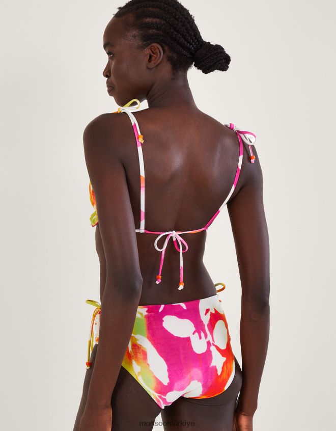 Monsoon kadınlar geri dönüştürülmüş polyesterden soyut desenli dantelli bikini altı JH86BT1053 Giyim pembe