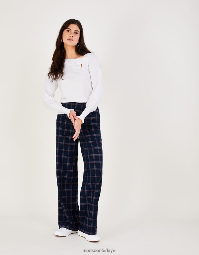 Monsoon kadınlar Lenzing Ecovero\'lu yandan düğümlü burgulu kazak JH86BT488 Giyim fildişi