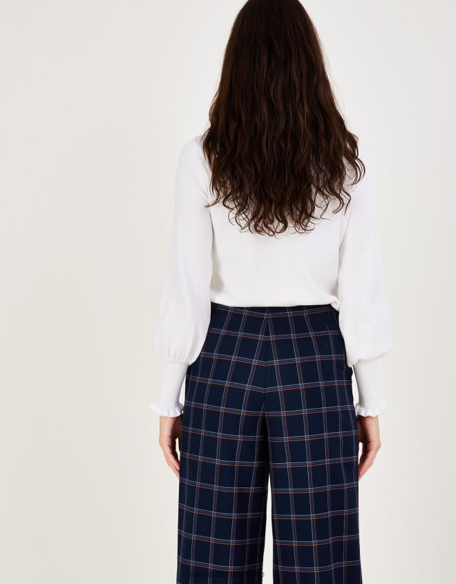 Monsoon kadınlar Lenzing Ecovero\'lu yandan düğümlü burgulu kazak JH86BT488 Giyim fildişi