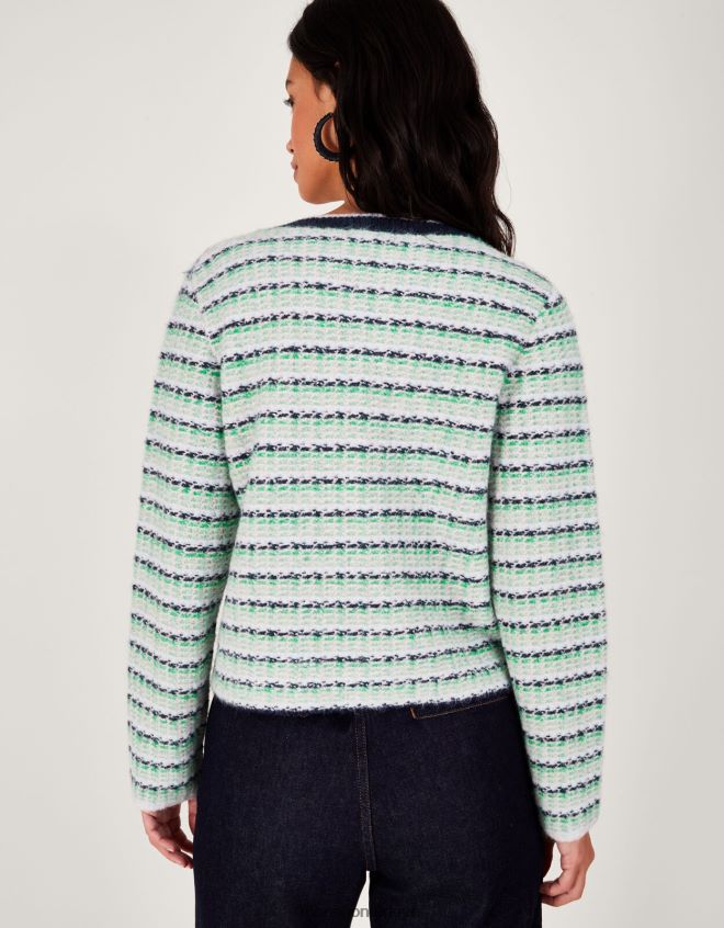 Monsoon kadınlar düğme hırka JH86BT153 Giyim yeşil