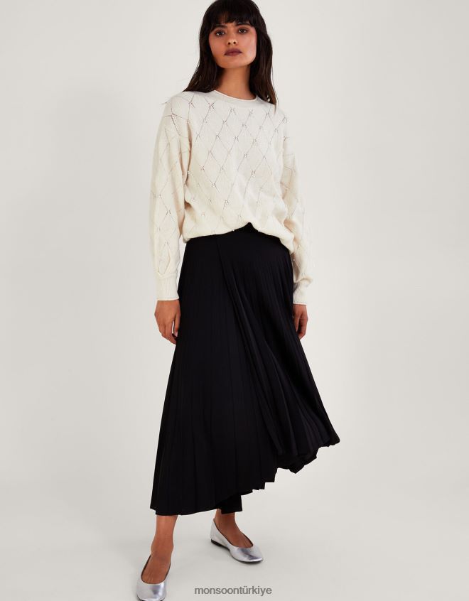 Monsoon kadınlar inci detaylı kazak JH86BT51 Giyim fildişi