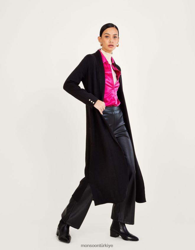 Monsoon kadınlar lenzing ecoverolu şal kaban JH86BT775 Giyim siyah