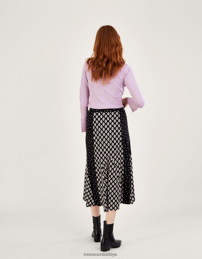 Monsoon kadınlar lenzing ecoverolu kesik fitilli kazak JH86BT524 Giyim mor (leylak)