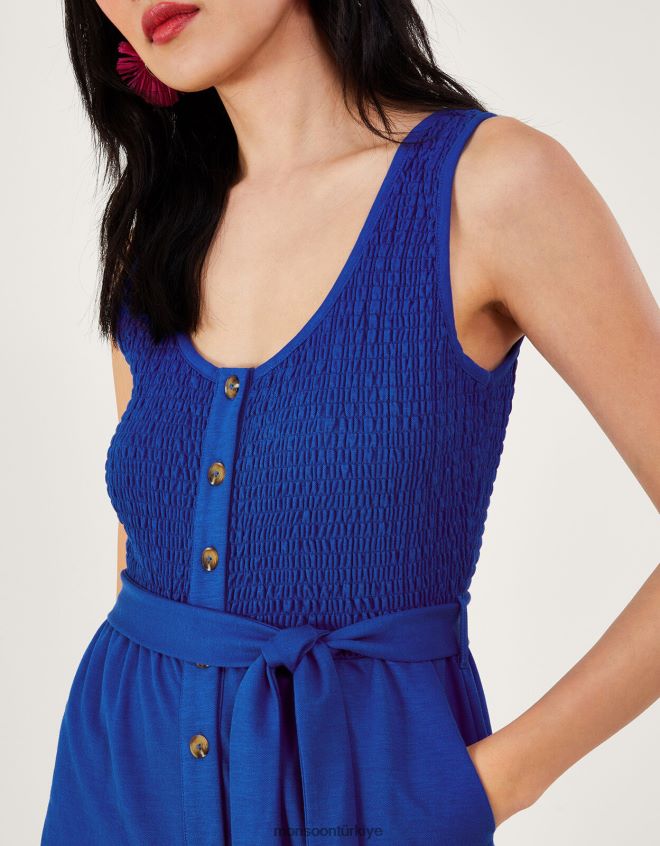 Monsoon kadınlar büzgülü tulum JH86BT265 Giyim mavi (kobalt)