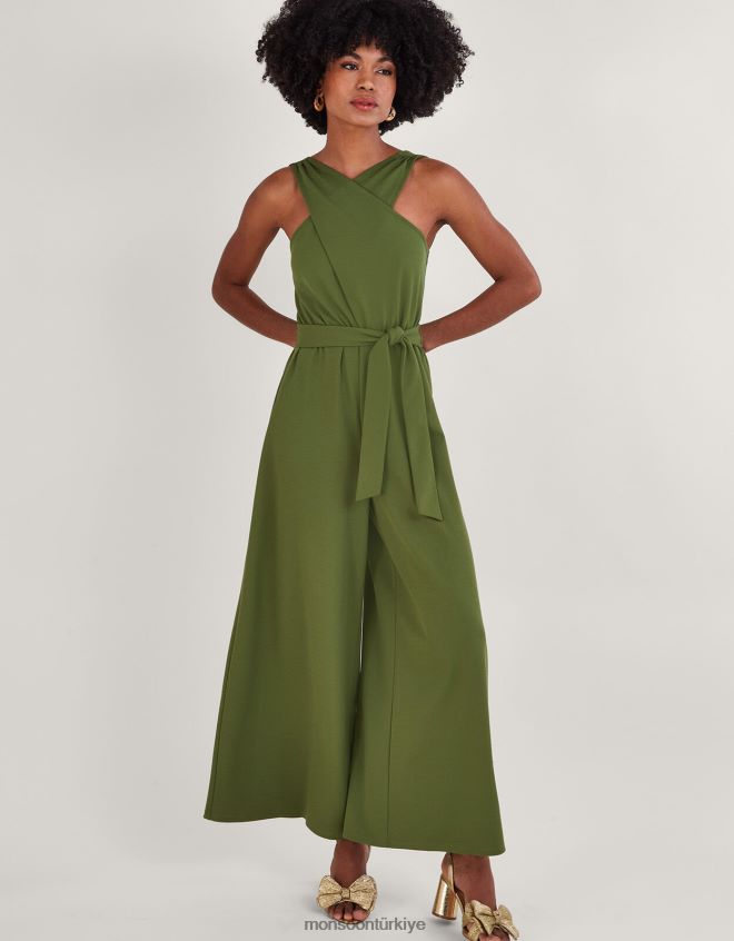 Monsoon kadınlar jersey akıllı çapraz tulum JH86BT881 Giyim yeşil (haki)