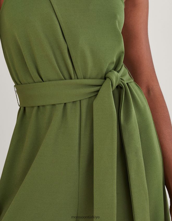 Monsoon kadınlar jersey akıllı çapraz tulum JH86BT881 Giyim yeşil (haki)