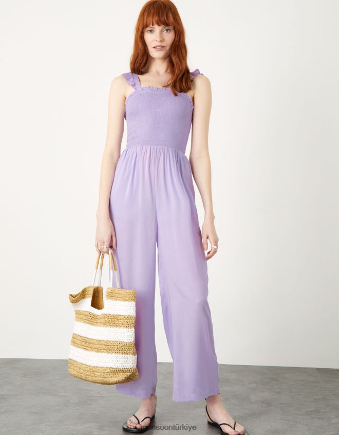 Monsoon kadınlar yakut fırfır askılı tulum JH86BT697 Giyim mor (leylak)