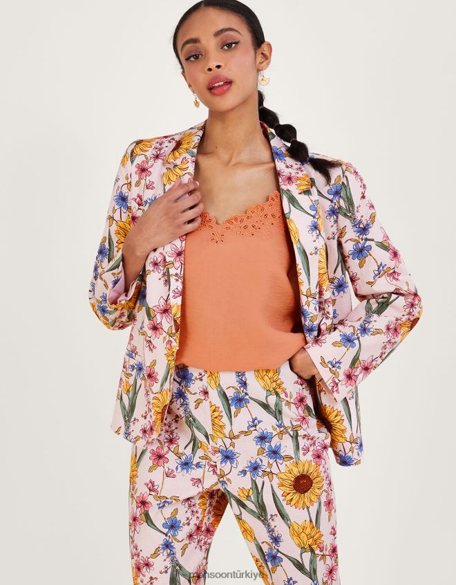 Monsoon kadınlar beatrice kesim cami üst JH86BT331 Giyim turuncu