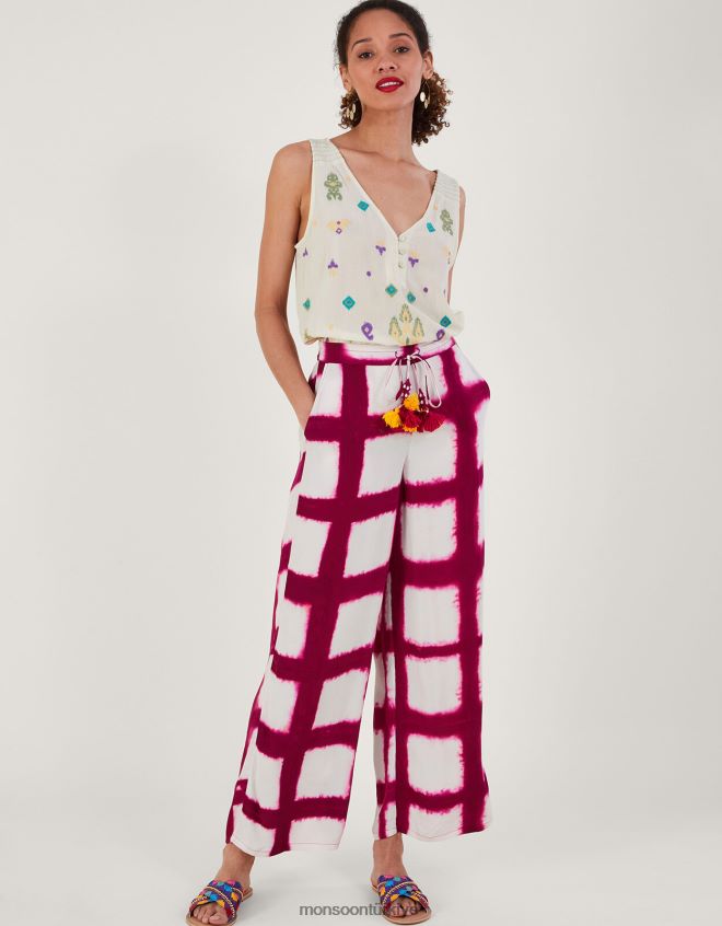 Monsoon kadınlar kolsuz işlemeli üst JH86BT185 Giyim beyaz