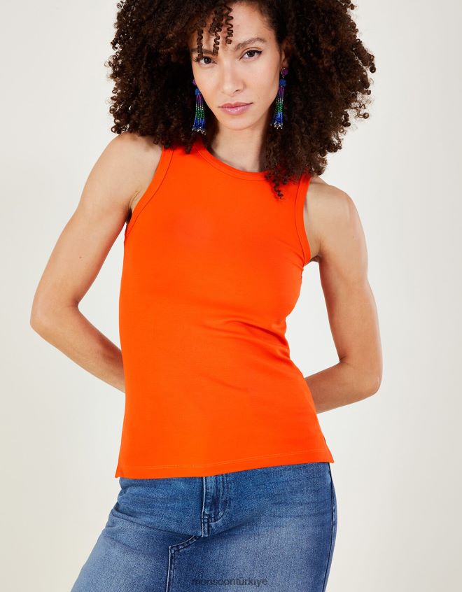 Monsoon kadınlar lenzing ecoverolu jarse cami atlet JH86BT249 Giyim turuncu