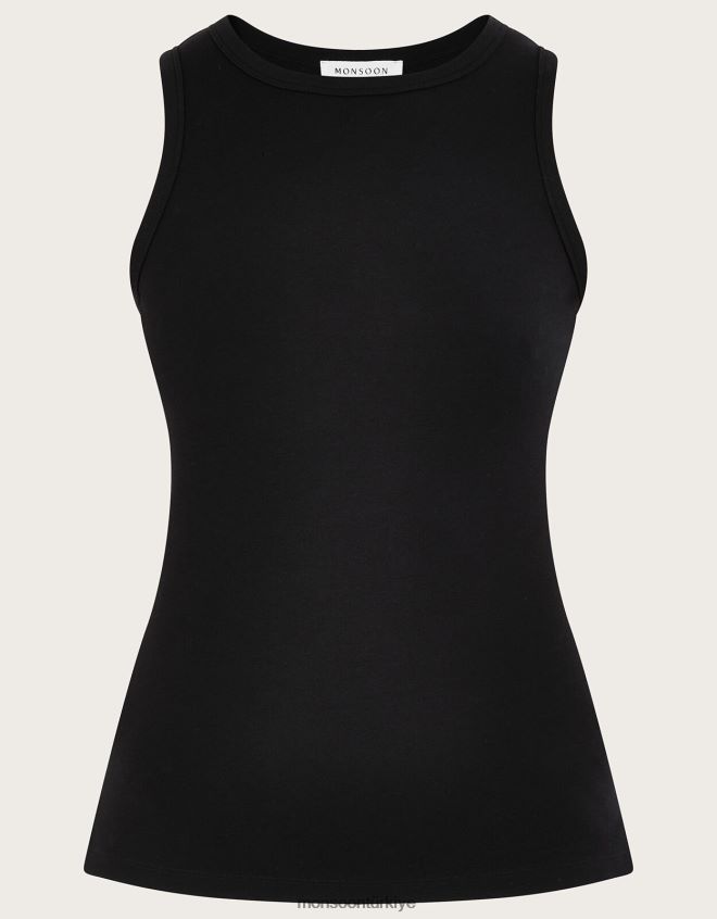 Monsoon kadınlar lenzing ecoverolu jarse cami atlet JH86BT848 Giyim siyah