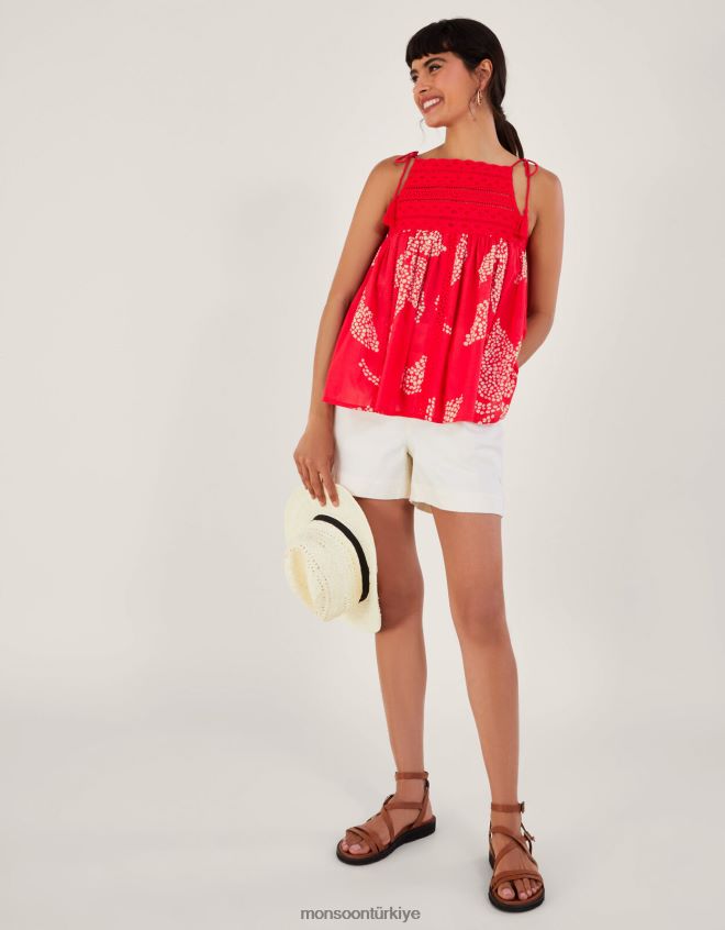 Monsoon kadınlar mahi askılı yüksek boyunlu cami üstü JH86BT46 Giyim kırmızı